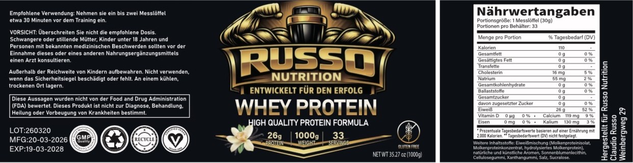 WHEY PROTEIN VANILLE – CREMIGER GESCHMACK, MAXIMALE PERFORMANCE – Bild 2