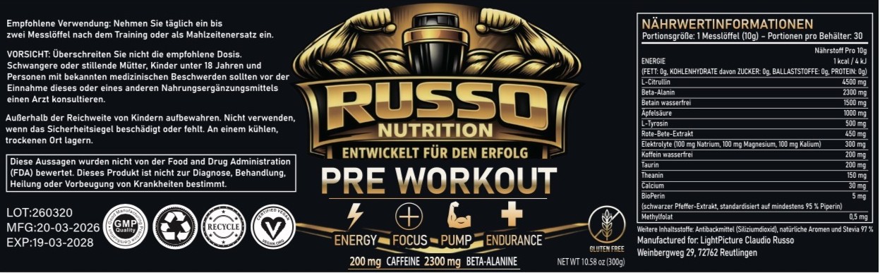 PRE WORKOUT – MAXIMALE ENERGIE. MAXIMALE LEISTUNG. – Bild 2